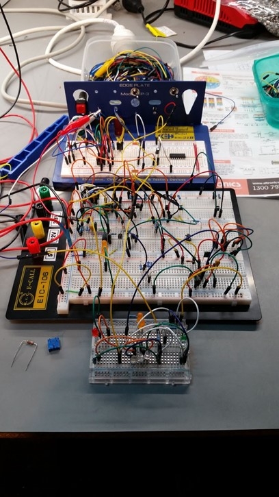 The original circuit The original circuit laid out on a breadboard