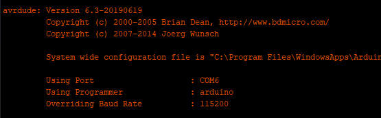 the arduino ide after uploading the sketch