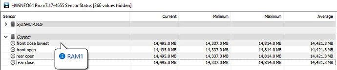 Creating the software sensors inside of hardware info