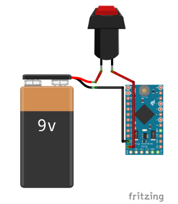 DHT22 Thermometer 9V Battery Wiring
