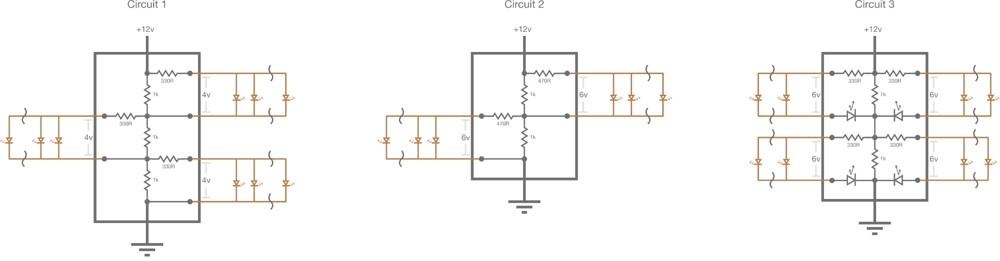 Circuit Diagrams This image shows the individual subcircuits shown in the previous diagram