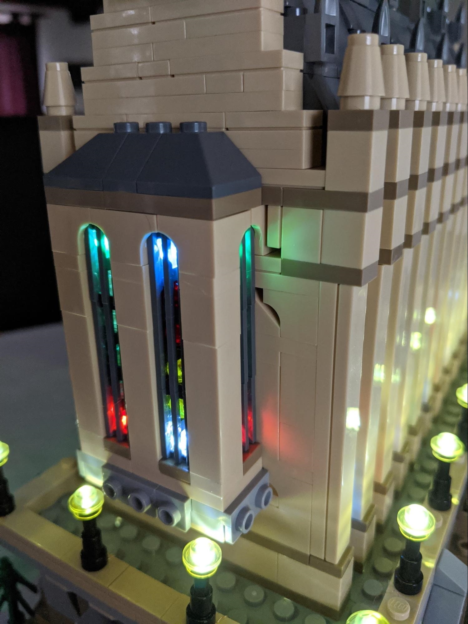 Stained Glass Stained glass windows lit by multi-colour LEDs