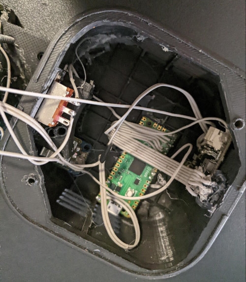 mini desk vacuum installation The pico, switch, button and charge module installed