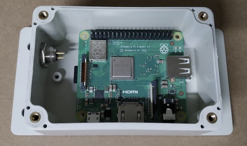 Pi 3A+ Test Fit This image shows how the Pi 3A+ fits in the box