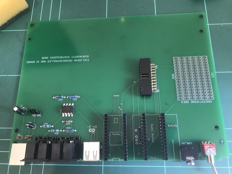Headers for the teensy soldered in place