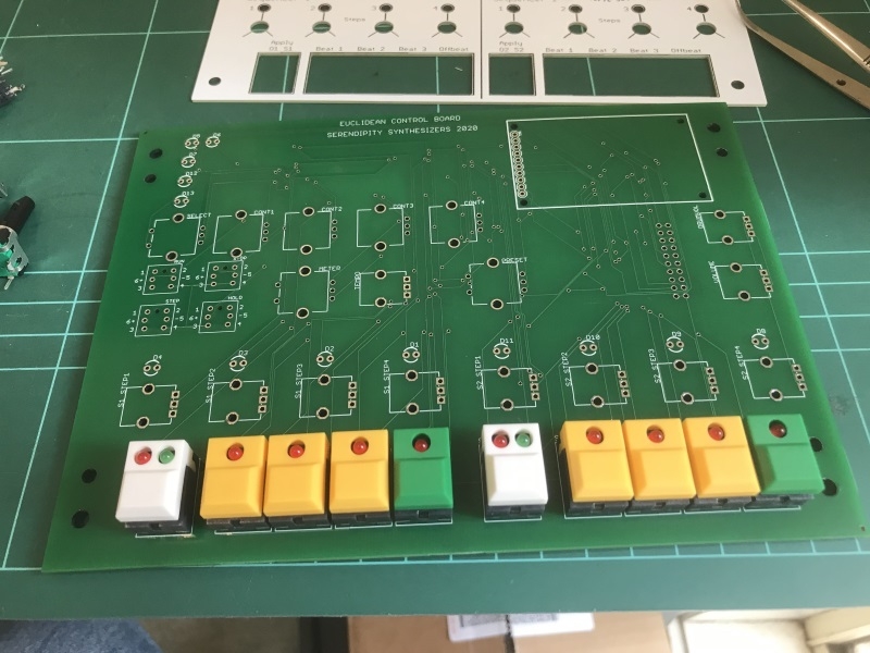Soldered PB86 switches onto the upper PCB
