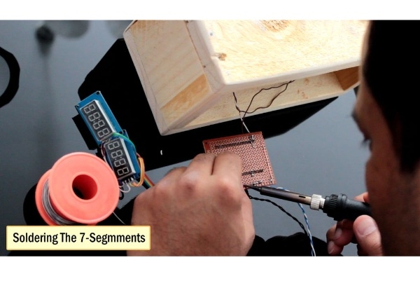 Soldering the 7 Segment displays