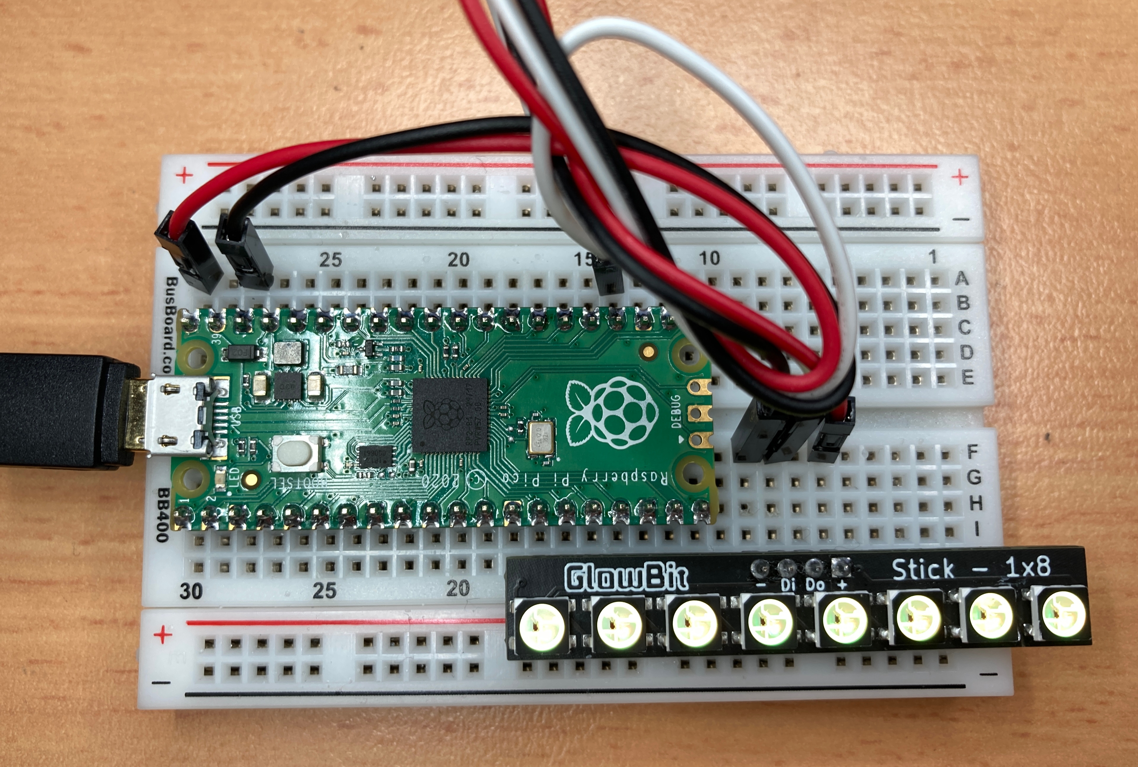 GlowBit Stick 1x8 - Python and MicroPython Guide - Tutorial Australia