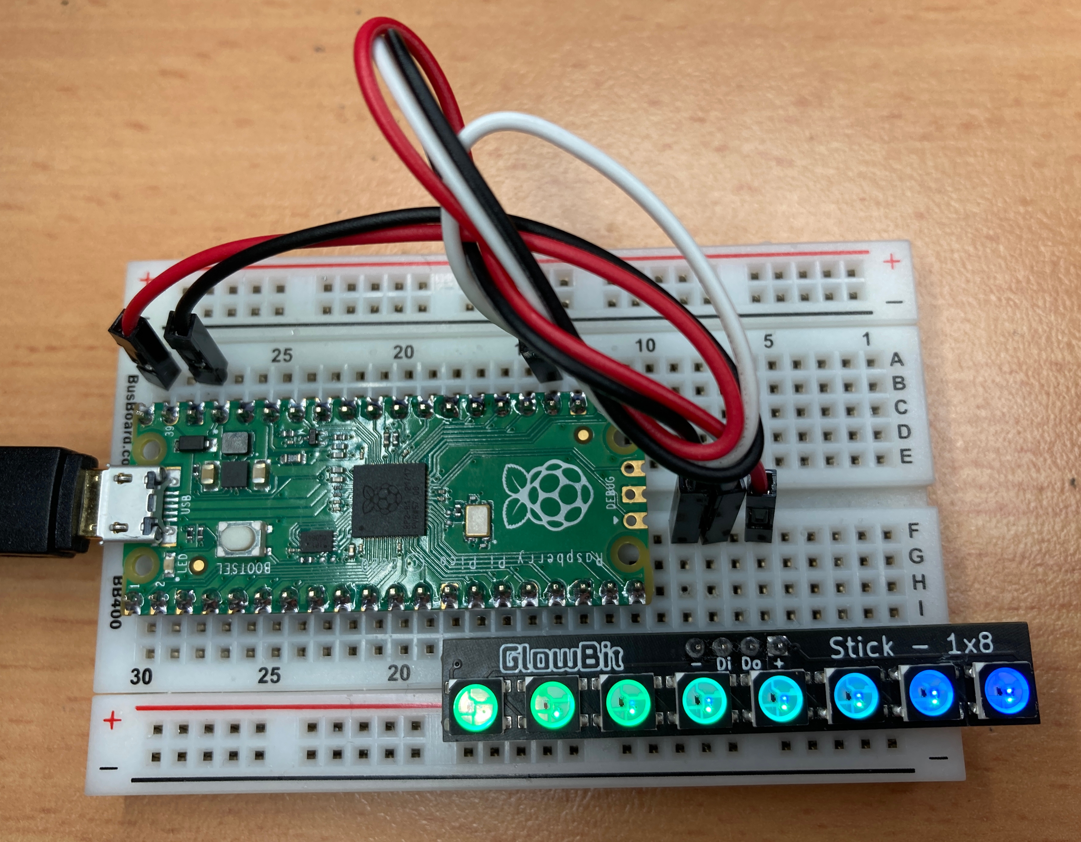 GlowBit Stick 1x8 - Python and MicroPython Guide - Tutorial Australia