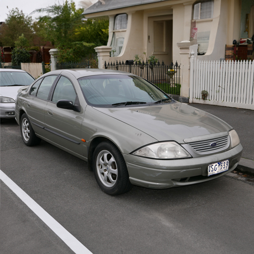 An image of a ford AU falcon parked in an Australian street.
