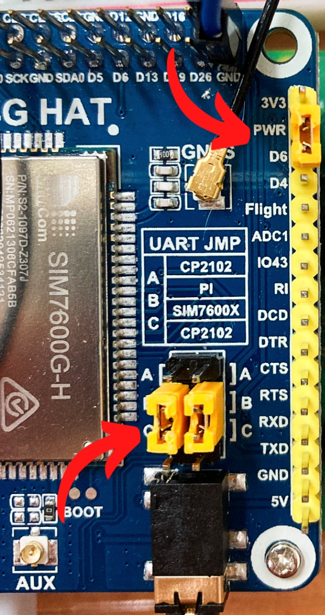 Jumper Set Up for RASPBERRY PI