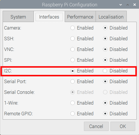 Make I2C BE TURNED ON