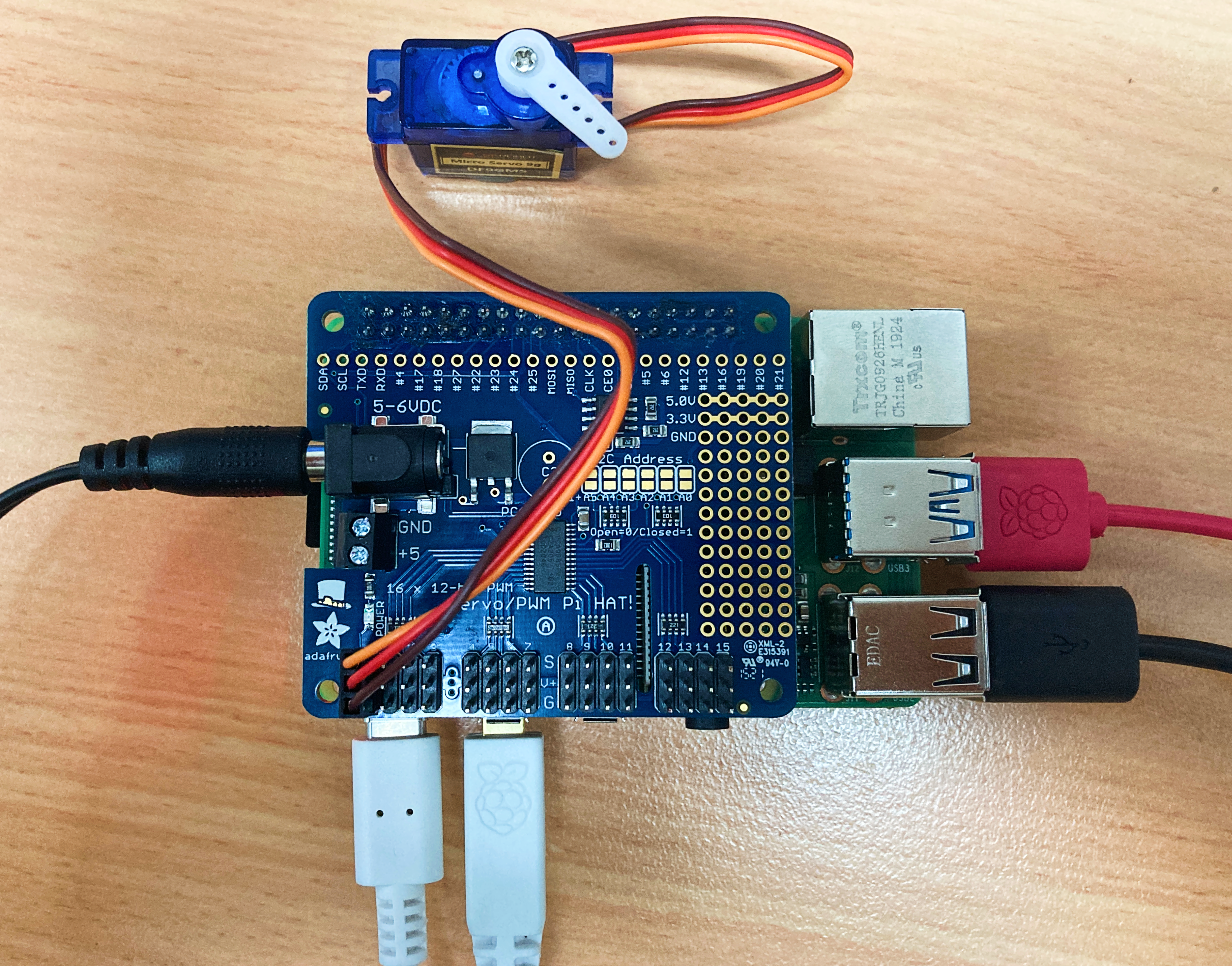 All part connected together (including the two power supplies) All part connected together (including the two power supplies)