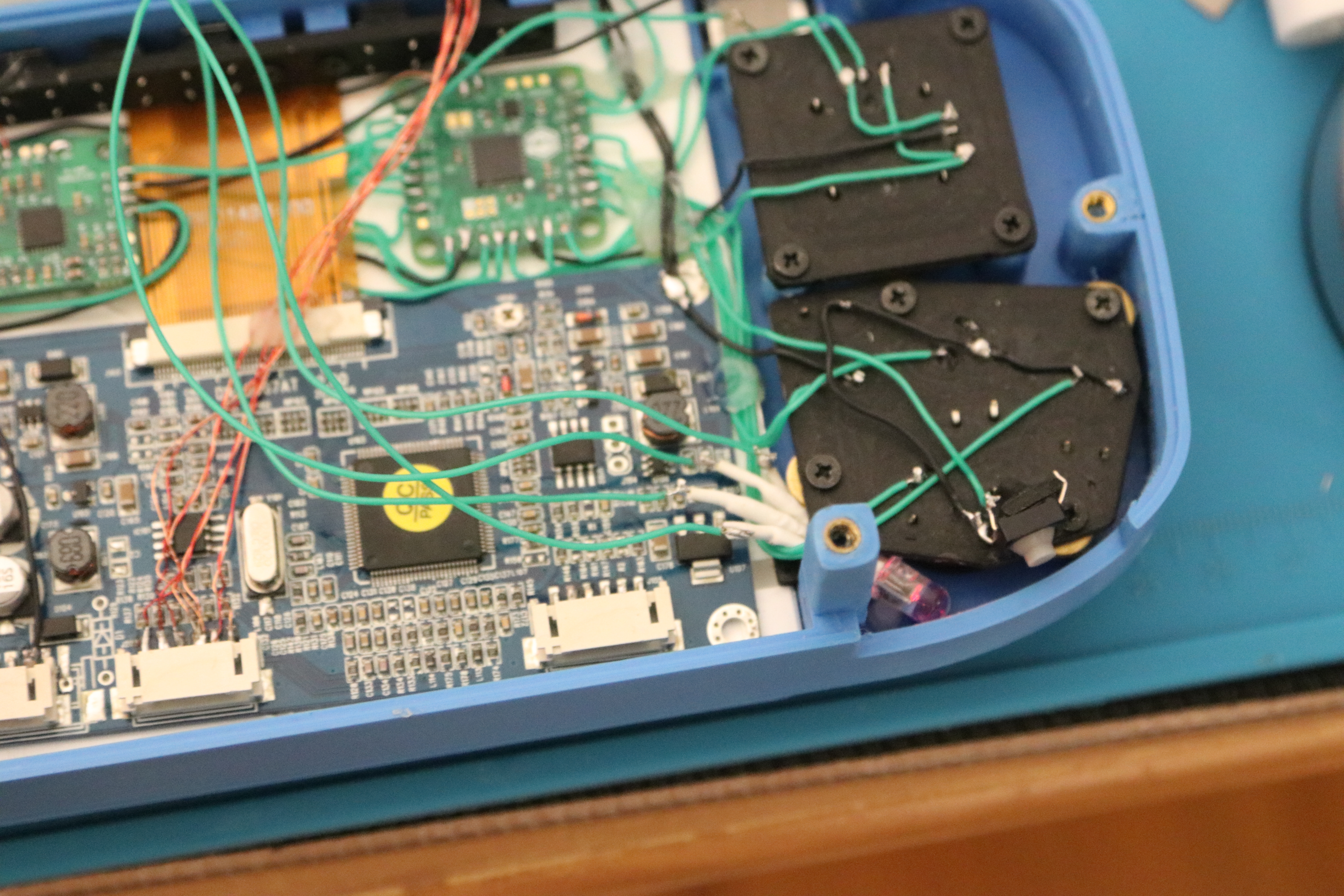Wiring up the buttons to the GC2+ (ignore that LED for now)
