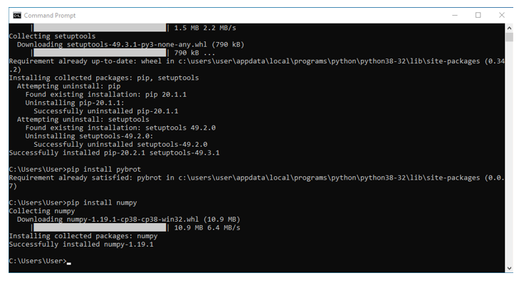 numpy install windows