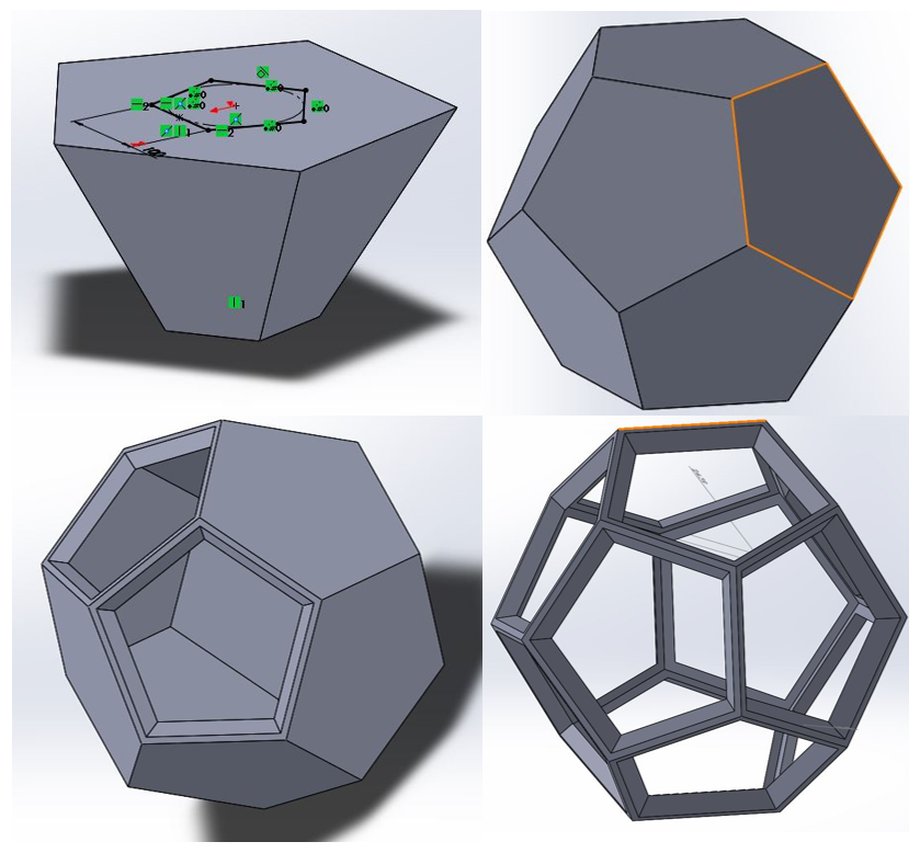 CAD design of dodecahedron CAD design of dodecahedron