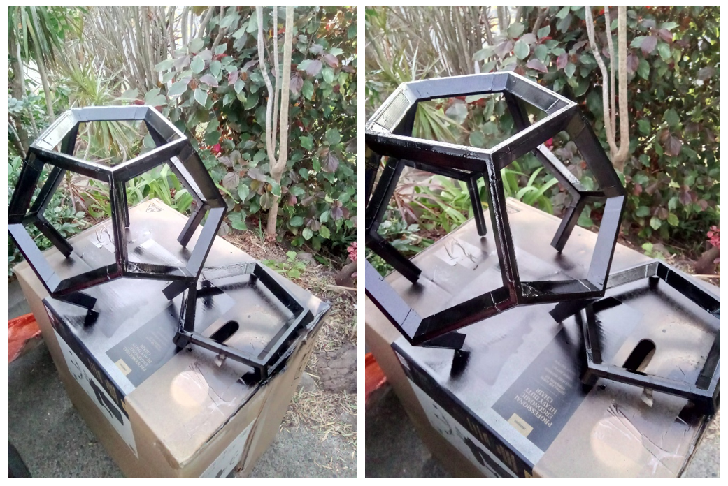 Priming and painting the dodecahedron Priming and painting the dodecahedron