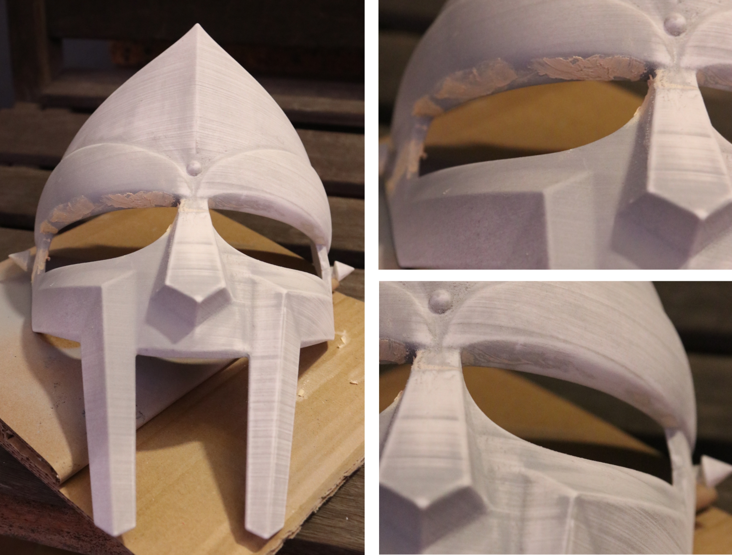 Two Parts Glued together and Wood Putty used to smooth Surface Two Parts Glued together and Wood Putty used to smooth Surface