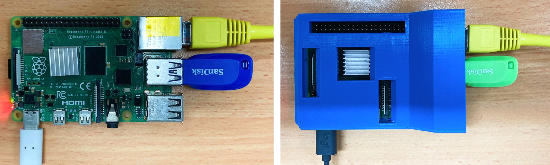 completed system in and out of a case