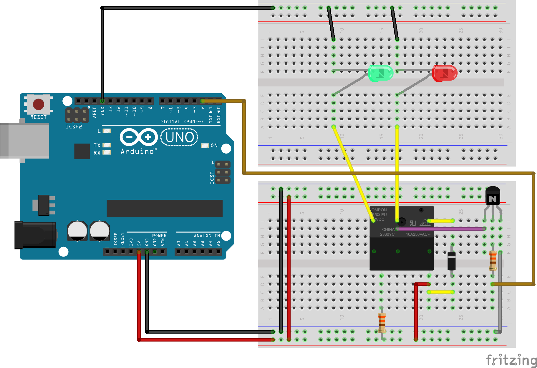 arduino relay power strip