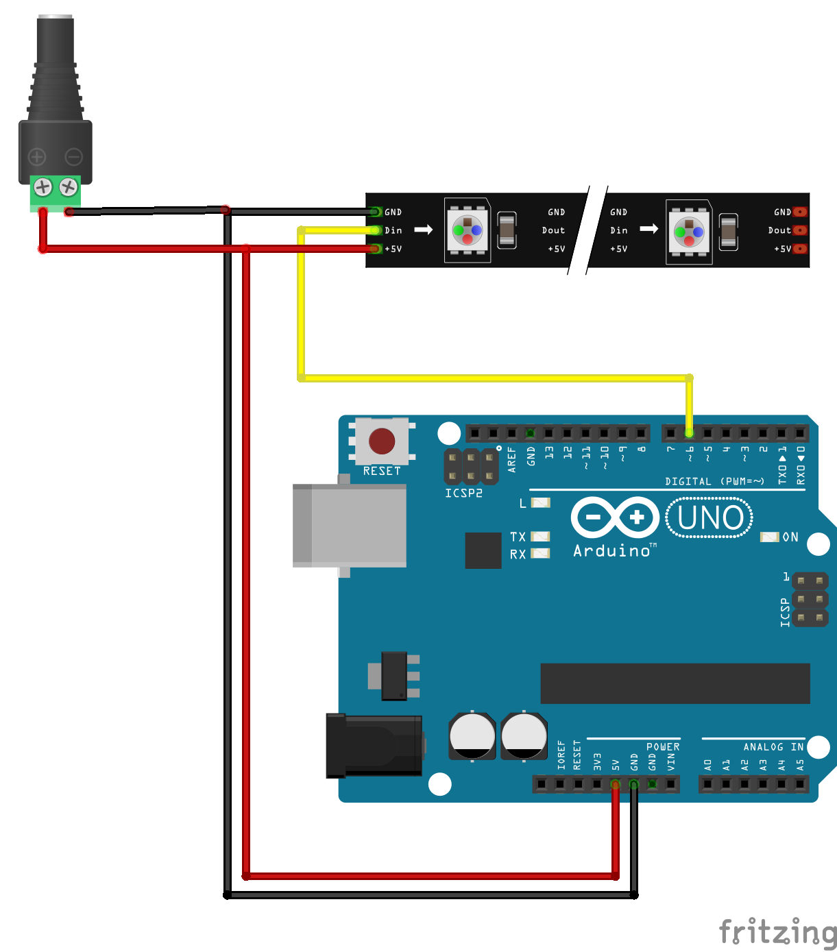 Guide for WS2812B Addressable RGB LED Strip with Arduino