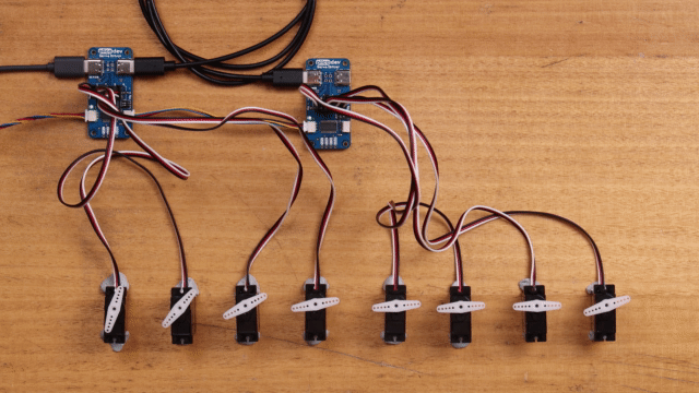 ywo-servo-drivers-each-driving-four-servos-in-a-wavy-pattern