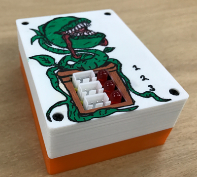 Painted enclosure with angle