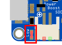 PowerBoost low battery LED