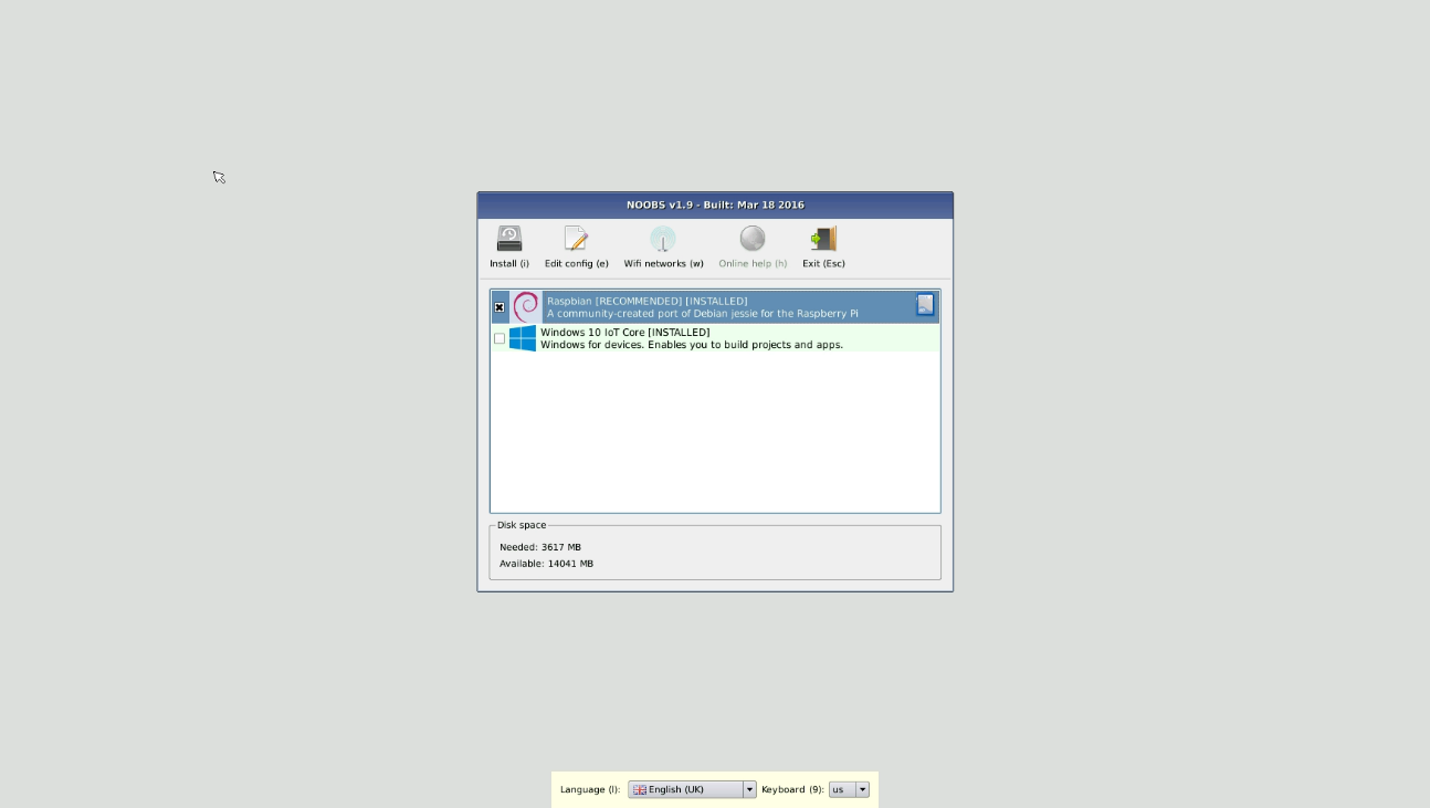 NOOBS installation manager