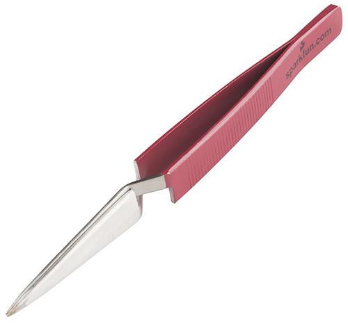 Straight cross-locked Sparkfun tweezers